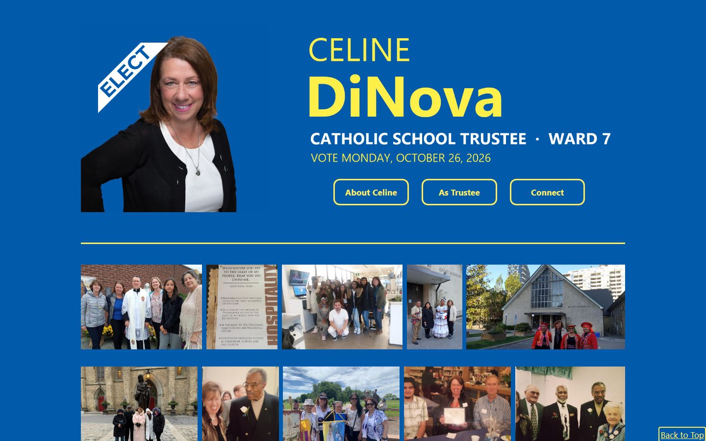 Celine DiNova campaign website